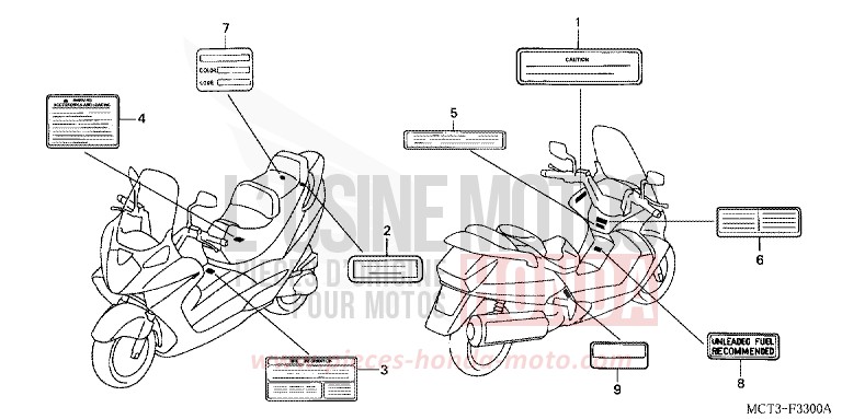 CAUTION LABEL for Silver Wing CANDY WINE BERRY RED-U (R114) from 2002